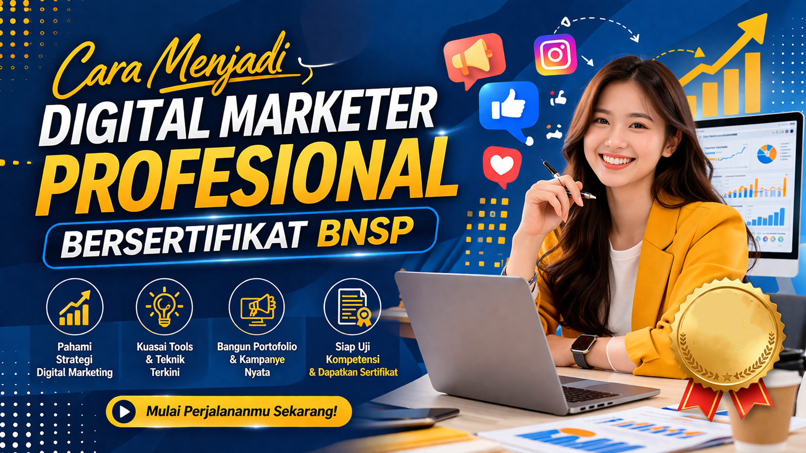 Cara Menjadi Digital Marketer Profesional Bersertifikat BNSP