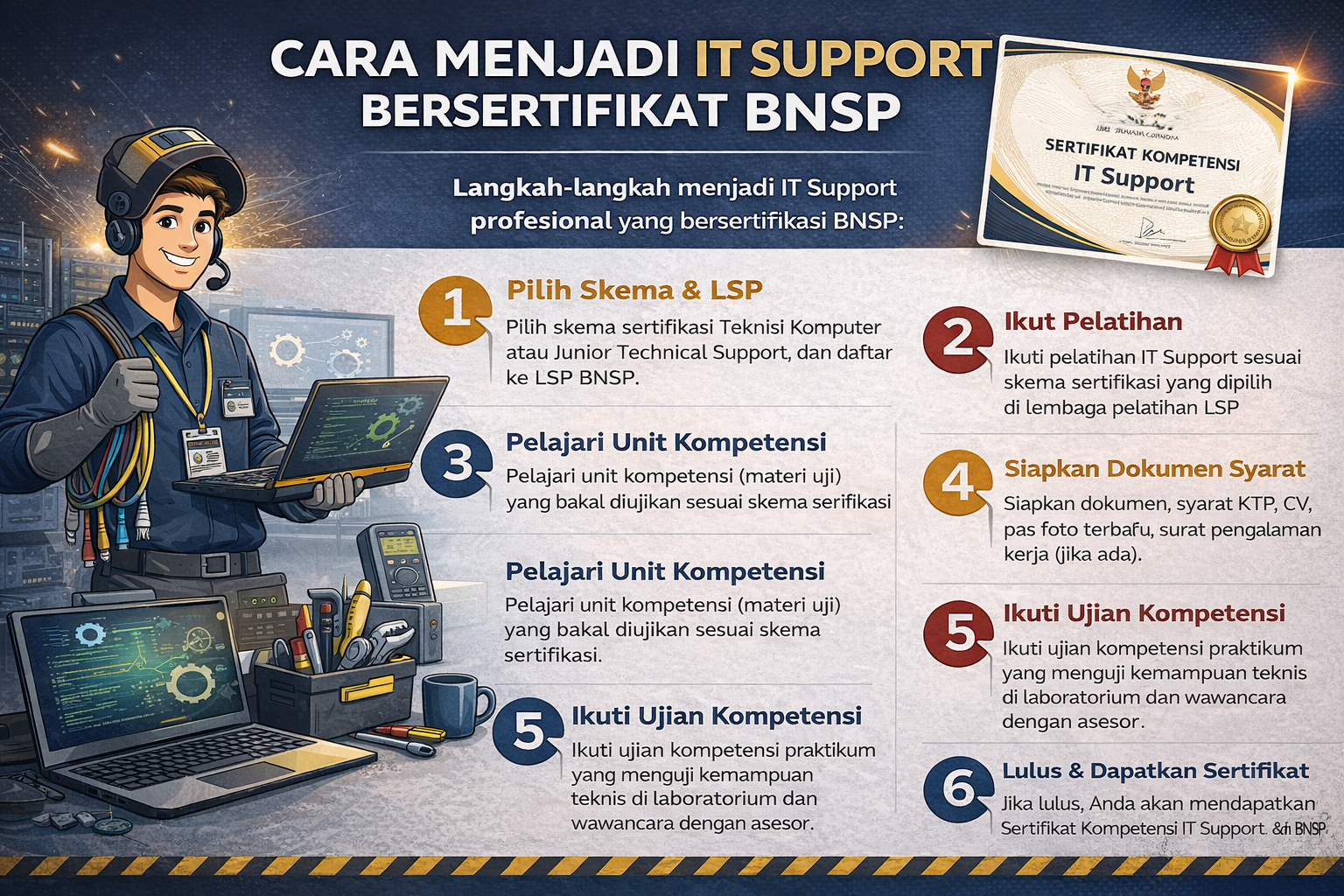 Cara Menjadi IT Support Bersertifikat BNSP