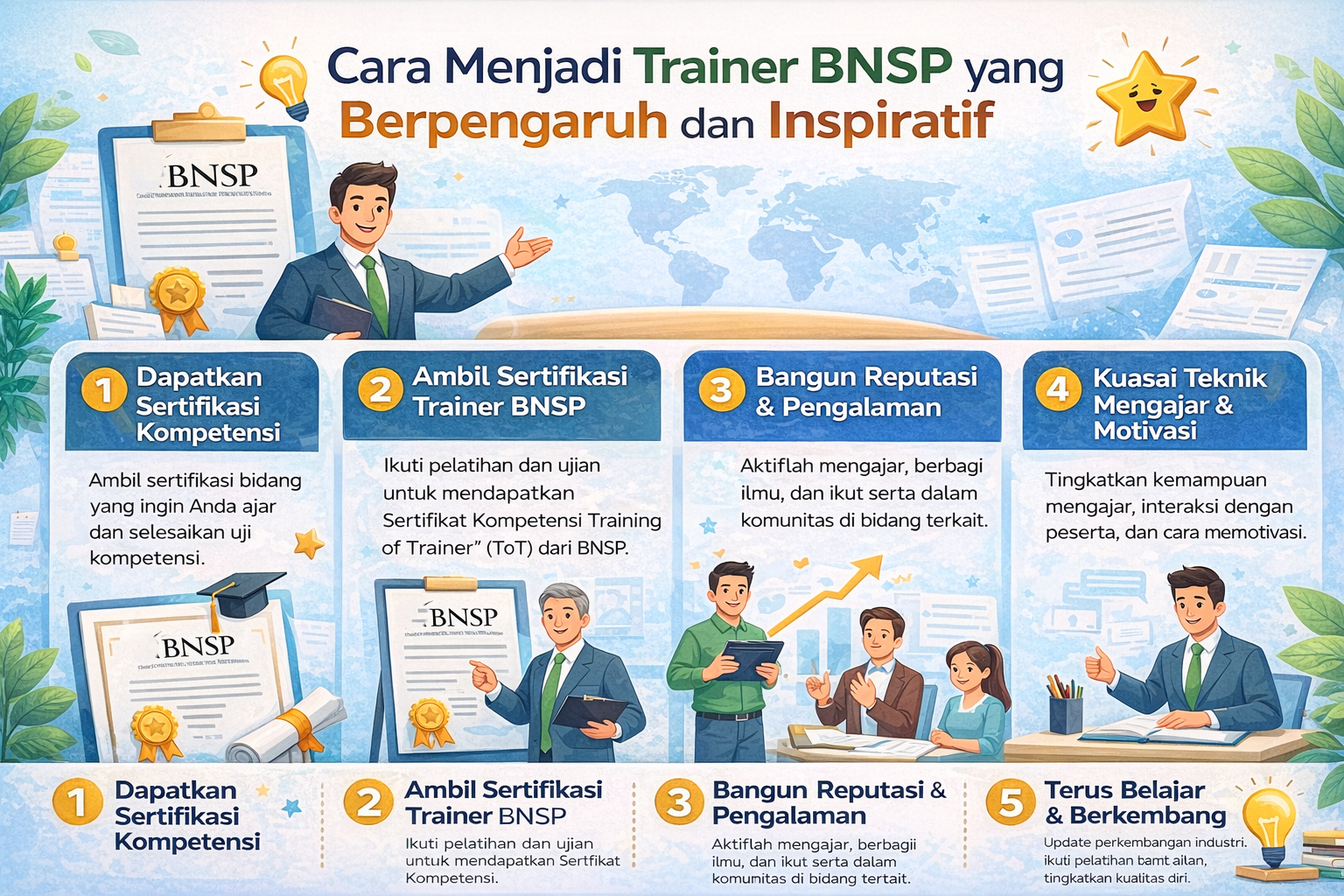 Cara Menjadi Trainer BNSP yang Berpengaruh dan Inspiratif