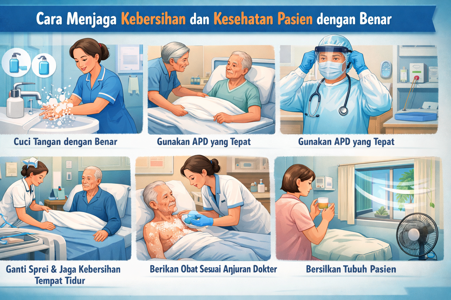 Cara Menjaga Kebersihan dan Kesehatan Pasien dengan Benar