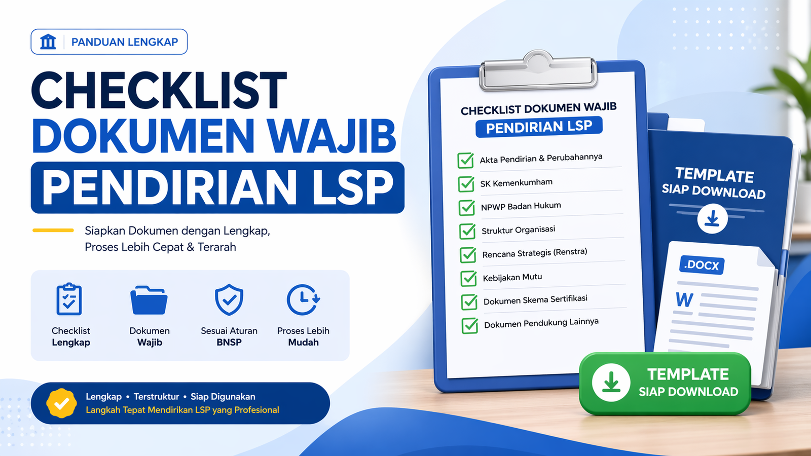 Checklist Dokumen Wajib Pendirian LSP + Template Siap Download