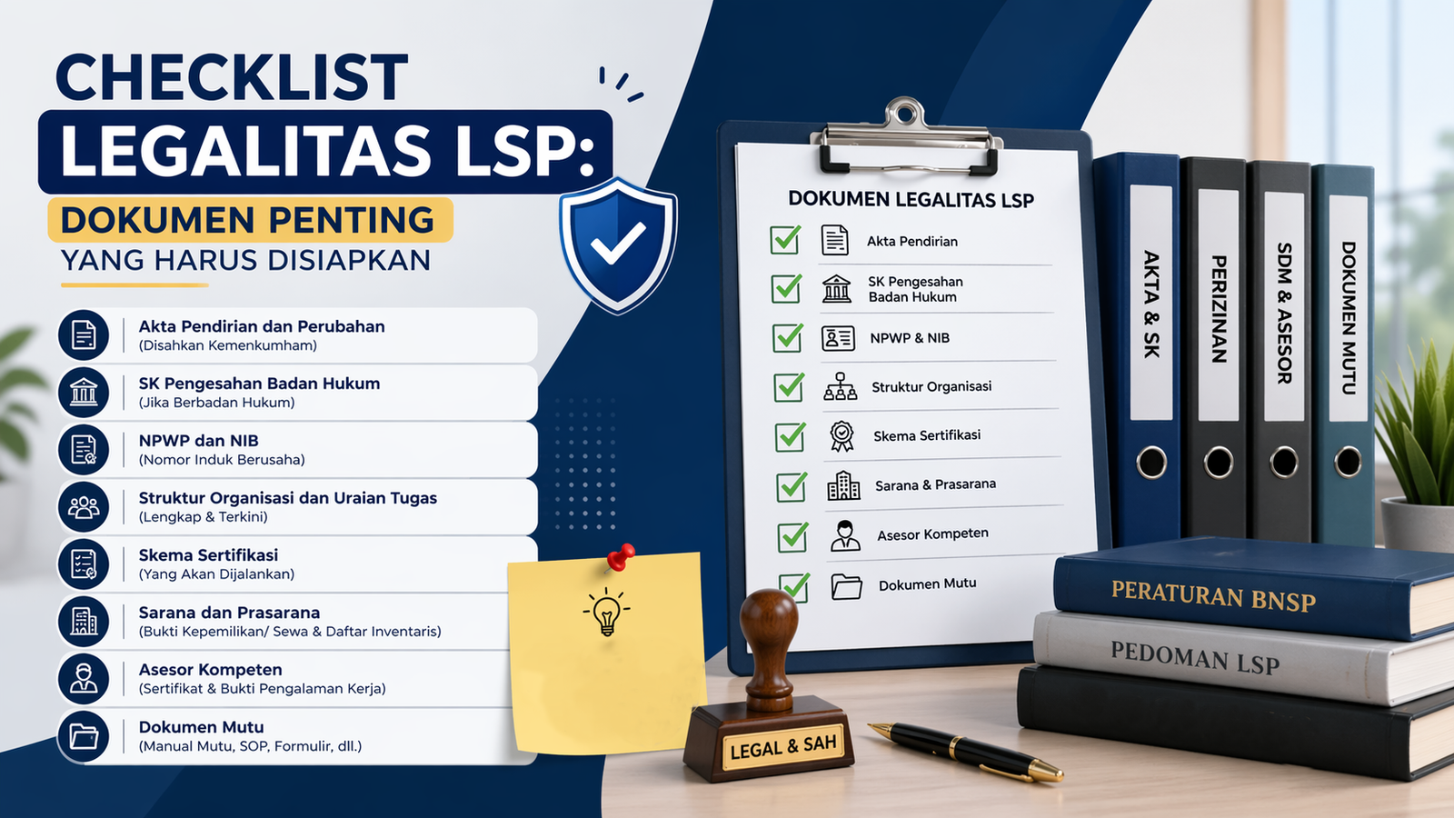 Checklist Legalitas LSP: Dokumen Penting yang Harus Disiapkan