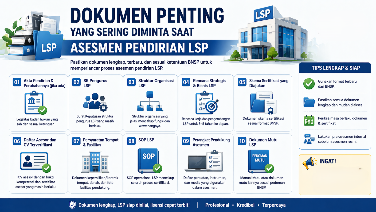 Dokumen Penting yang Sering Diminta Saat Asesmen Pendirian LSP