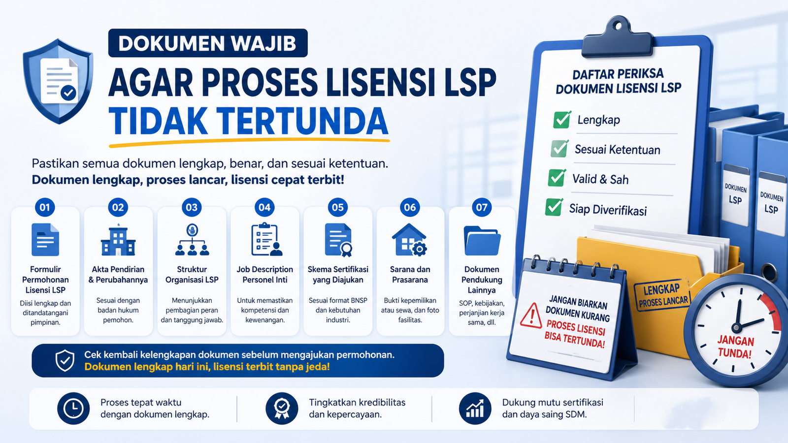 Dokumen Wajib Agar Proses Lisensi LSP Tidak Tertunda