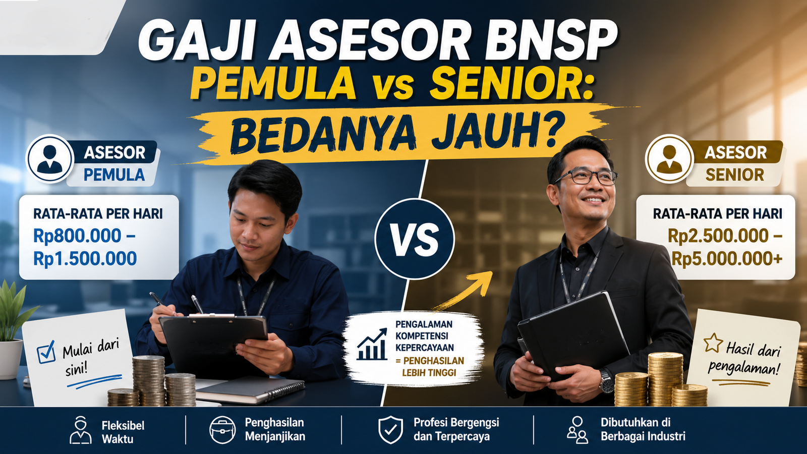 Gaji Asesor BNSP Pemula vs Senior Bedanya Jauh