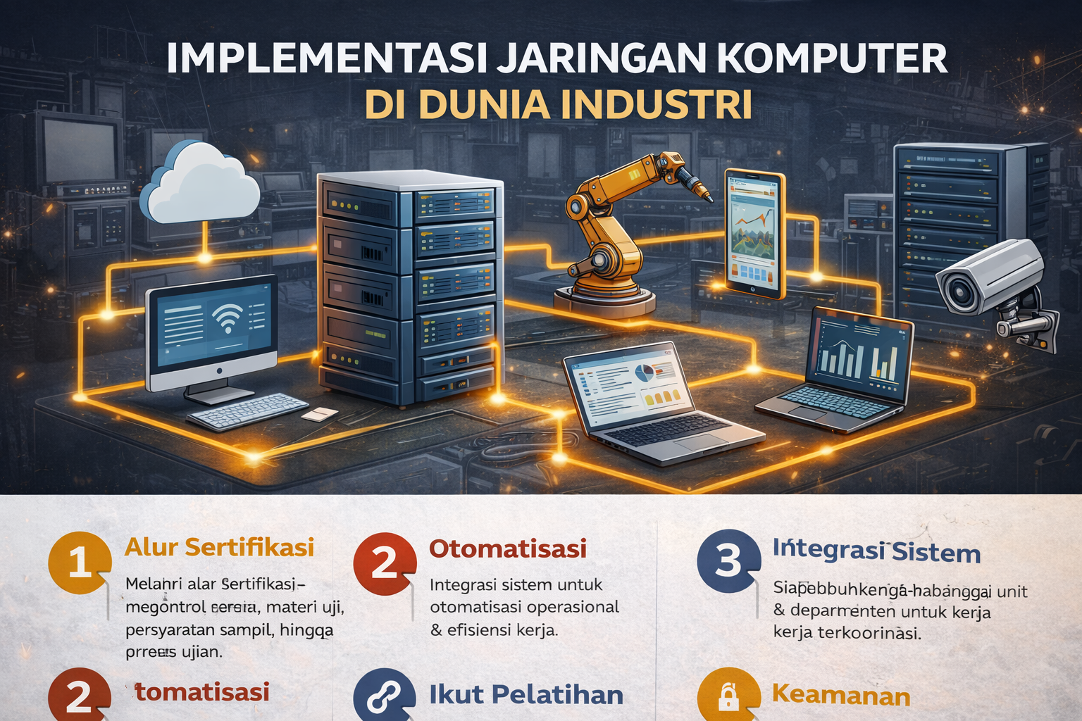 Implementasi Jaringan Komputer di Dunia Industri