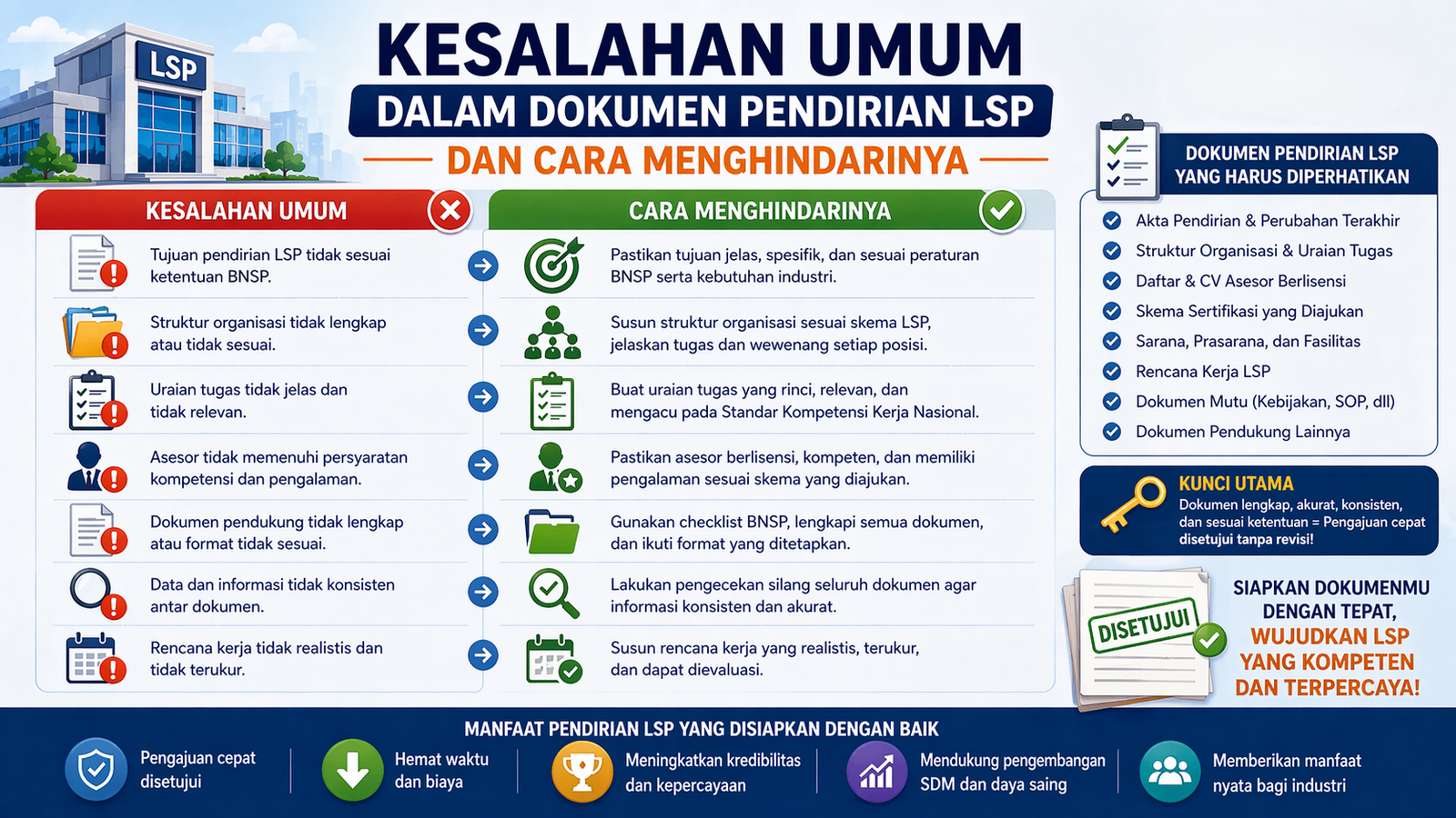 Kesalahan Umum dalam Dokumen Pendirian LSP dan Cara Menghindarinya