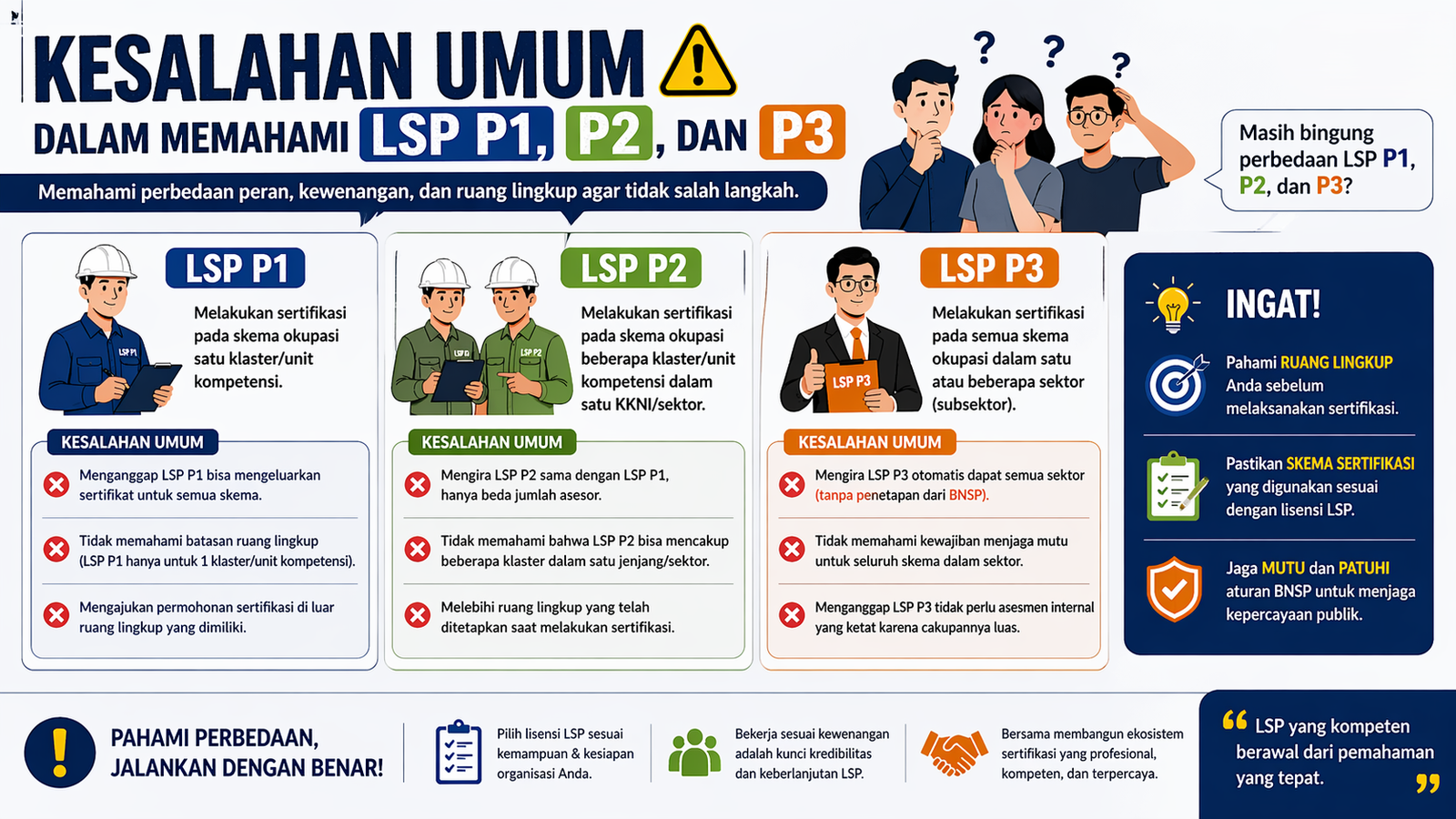 Kesalahan Umum dalam Memahami LSP P1, P2, dan P3