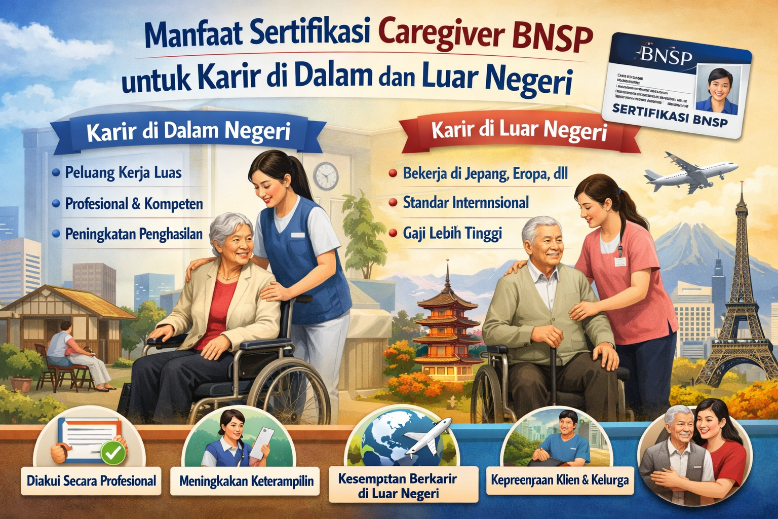 Manfaat Sertifikasi Caregiver BNSP untuk Karir di Dalam dan Luar Negeri