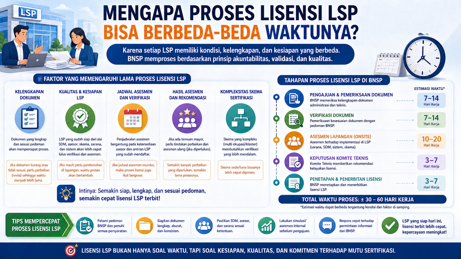 Mengapa Proses Lisensi LSP Bisa Berbeda-Beda Waktunya?