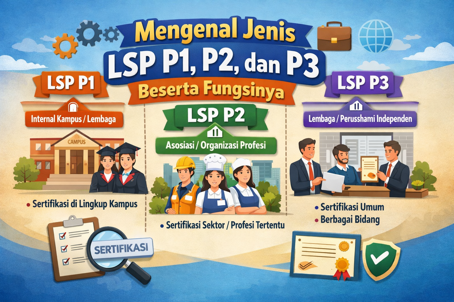 Mengenal Jenis LSP P1 P2 dan P3 Beserta Fungsinya