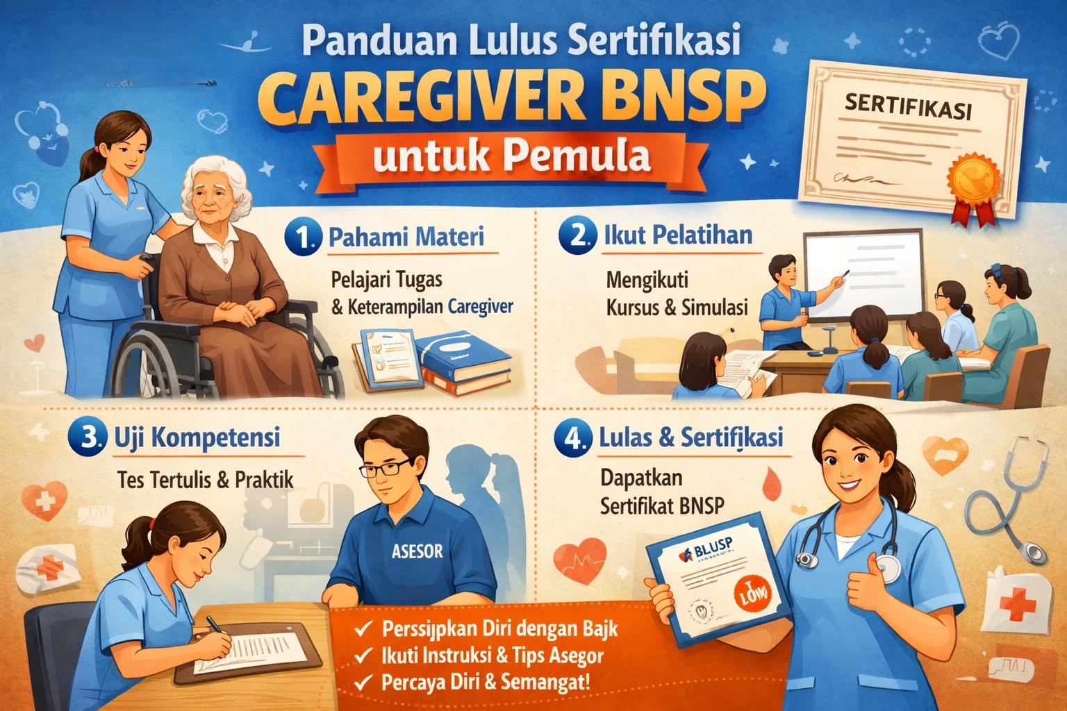 Panduan Lulus Sertifikasi Caregiver BNSP untuk Pemula