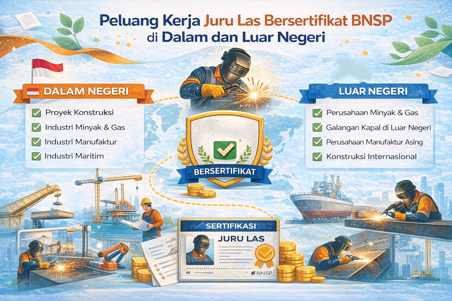 Peluang Kerja Juru Las Bersertifikat BNSP di Dalam dan Luar Negeri