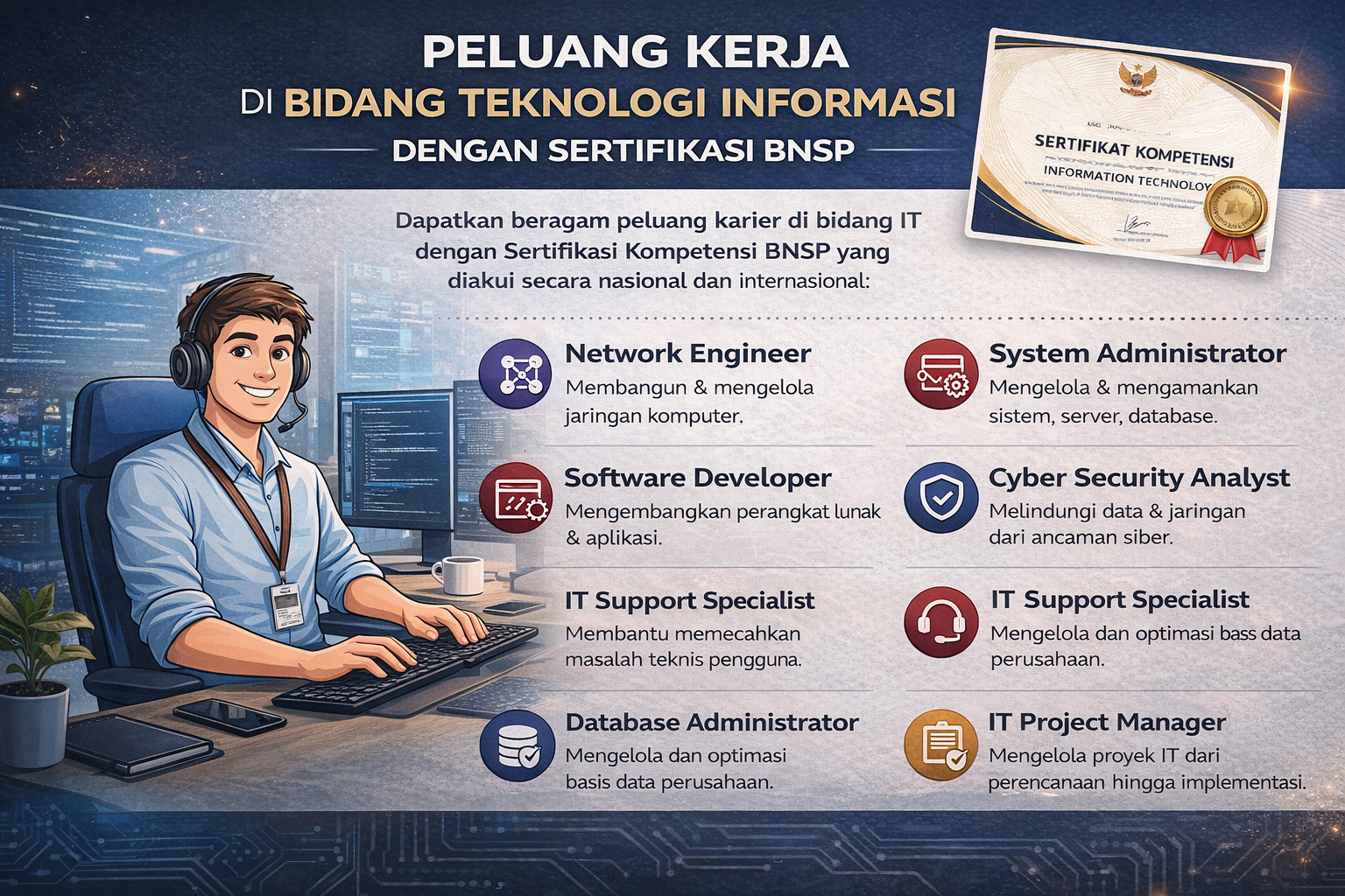 Peluang Kerja di Bidang Teknologi Informasi dengan Sertifikasi BNSP