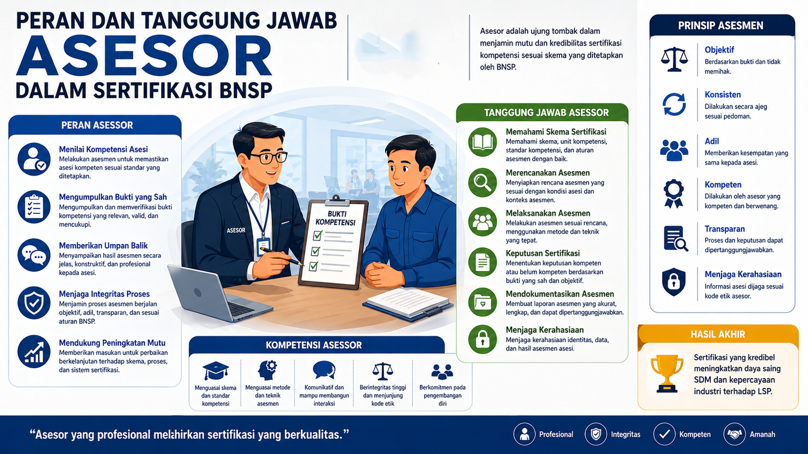 Peran dan Tanggung Jawab Asesor dalam Sertifikasi BNSP