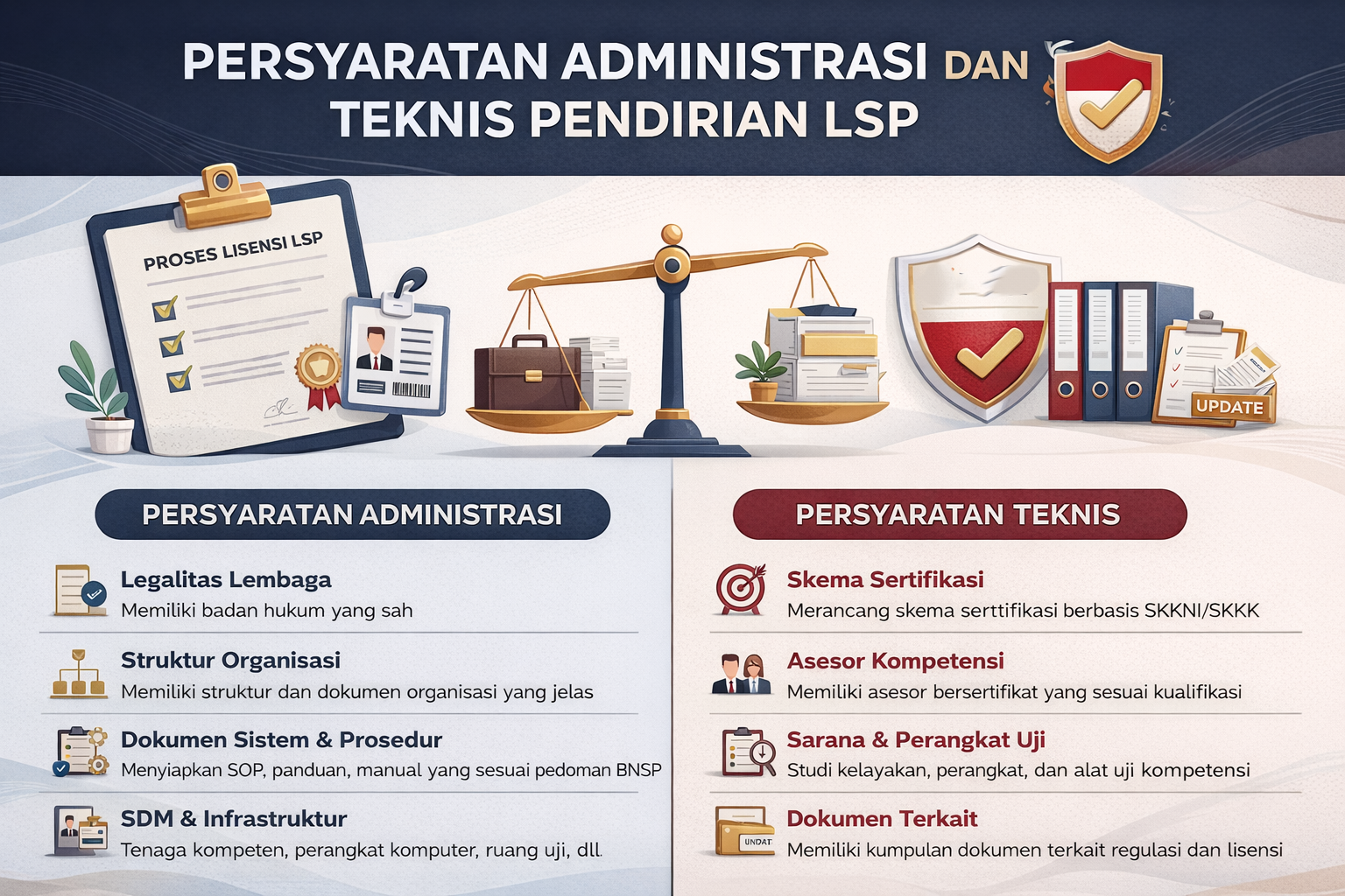 Persyaratan Administrasi dan Teknis Pendirian Lembaga Sertifikasi Profesi (LSP)