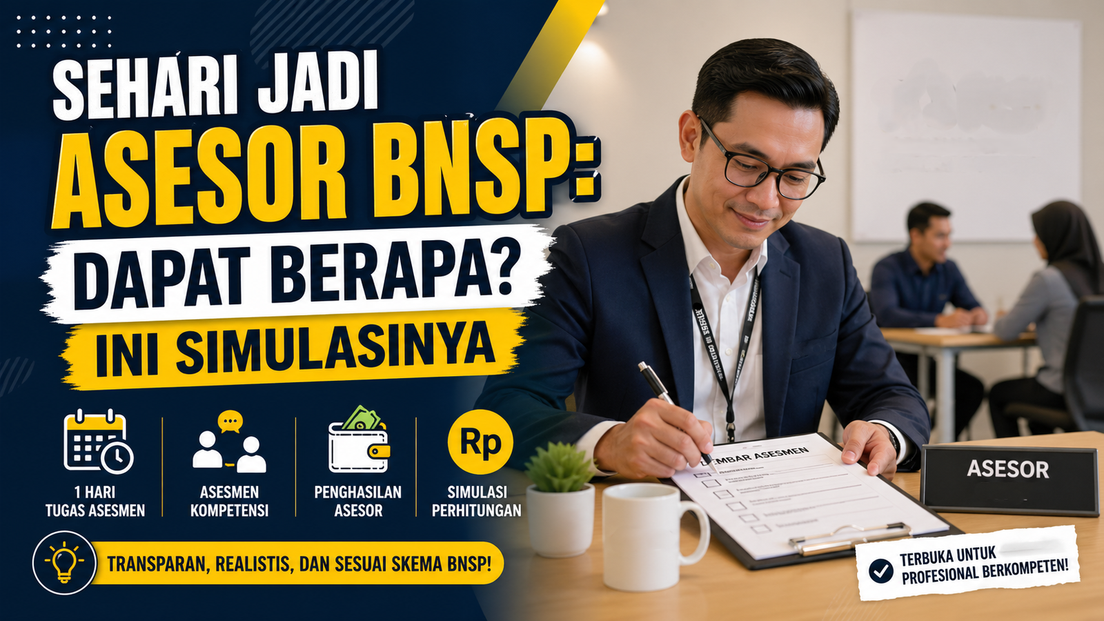 Sehari Jadi Asesor BNSP Dapat Berapa Ini Simulasinya