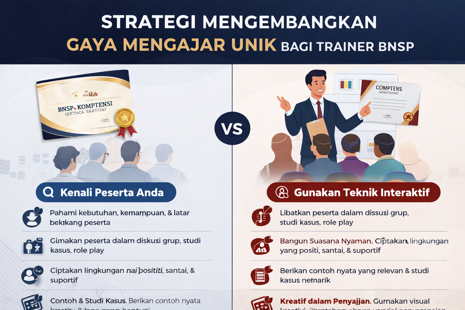 Strategi Mengembangkan Gaya Mengajar Unik bagi Trainer BNSP