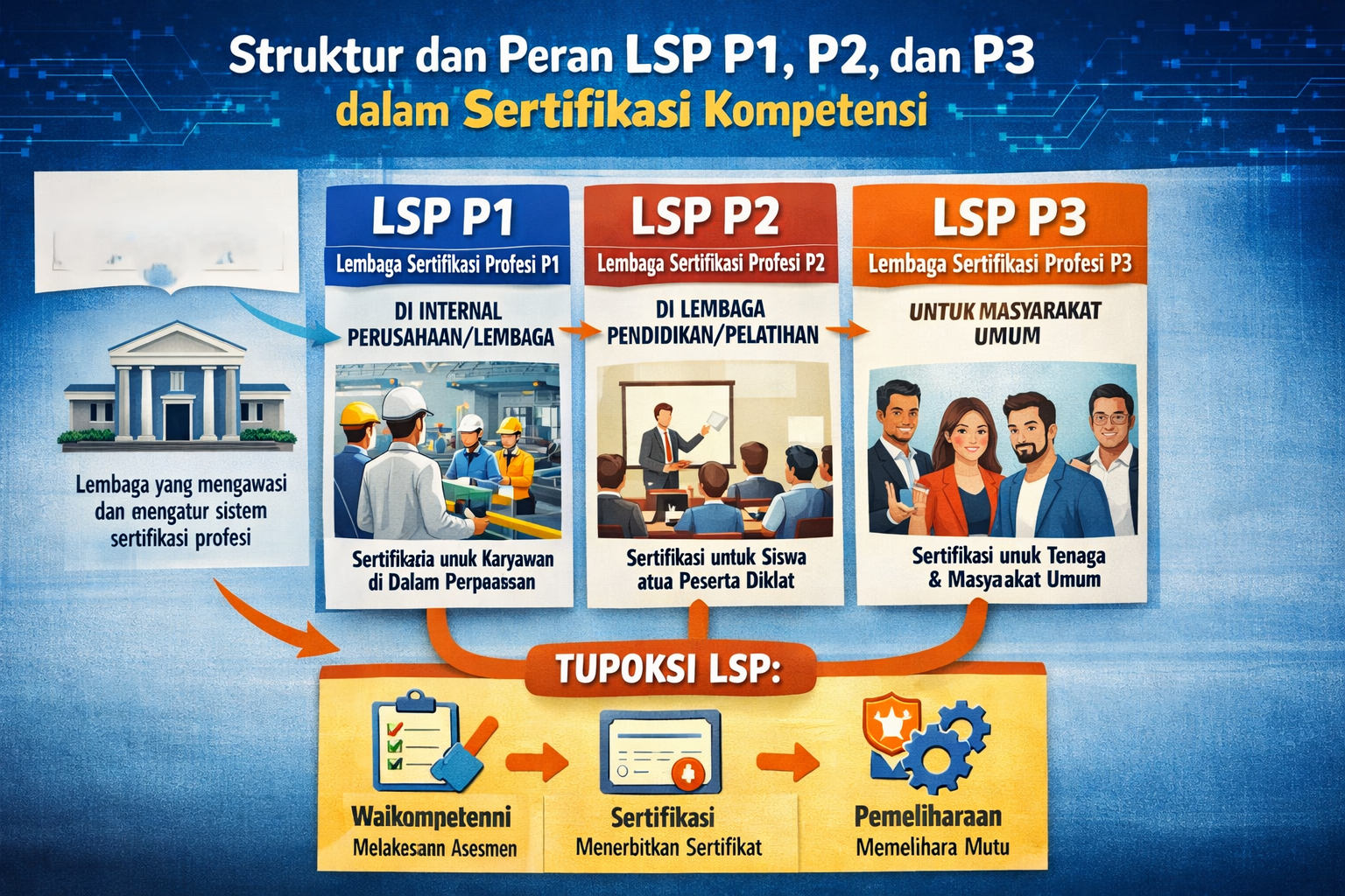 Struktur dan Peran LSP P1 P2 dan P3 dalam Sertifikasi Kompetensi