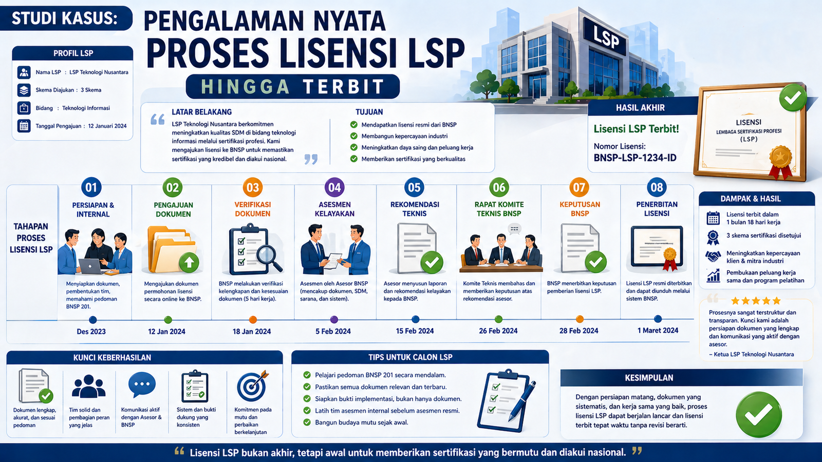Studi Kasus: Pengalaman Nyata Proses Lisensi LSP Hingga Terbit