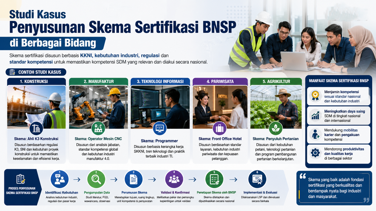 Studi Kasus Penyusunan Skema Sertifikasi BNSP di Berbagai Bidang