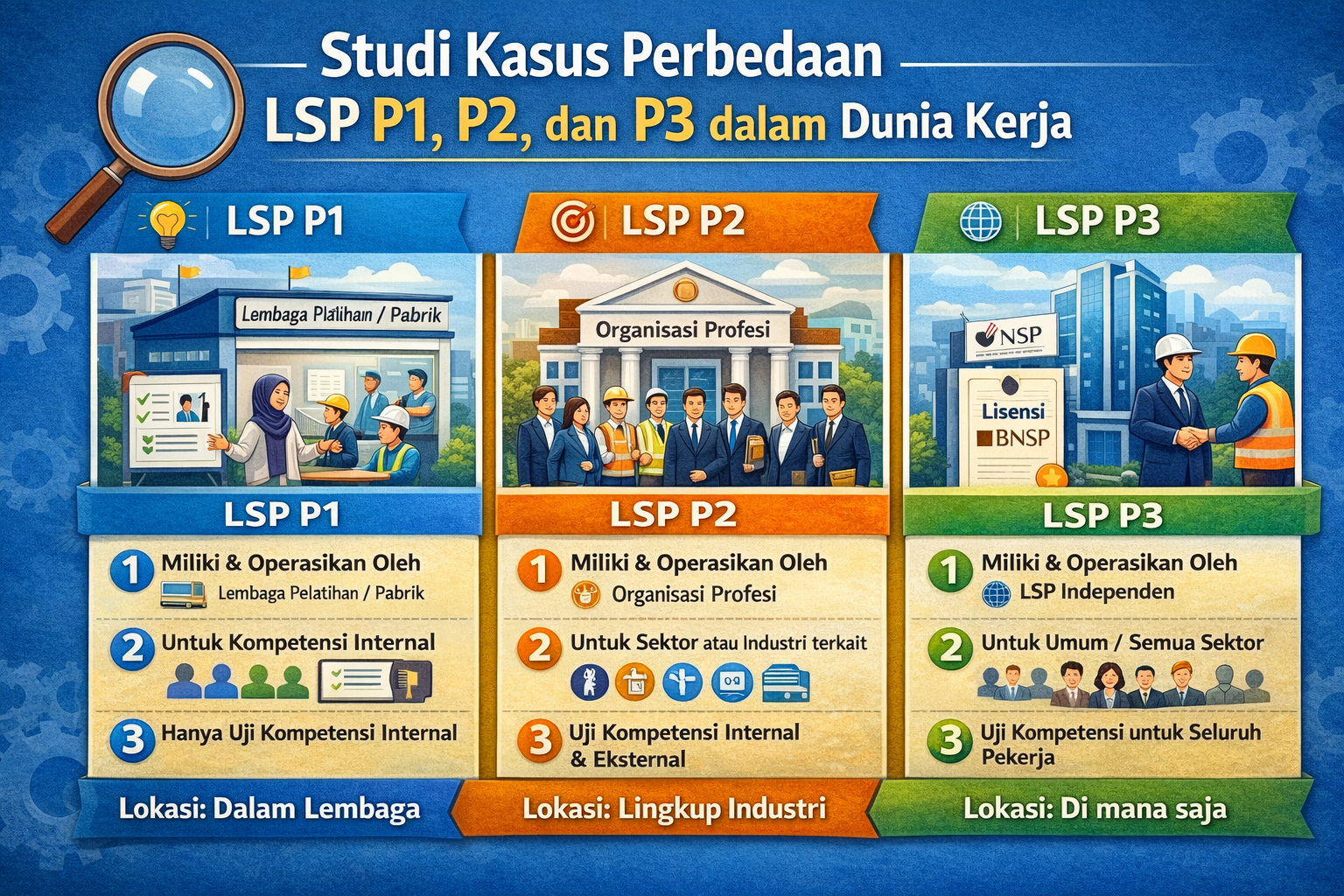 Studi Kasus Perbedaan LSP P1, P2, dan P3 Dalam Dunia Kerja