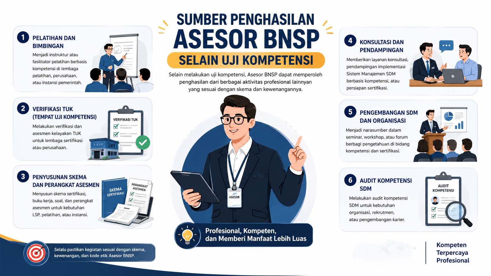 Sumber Penghasilan Asesor BNSP Selain Uji Kompetensi