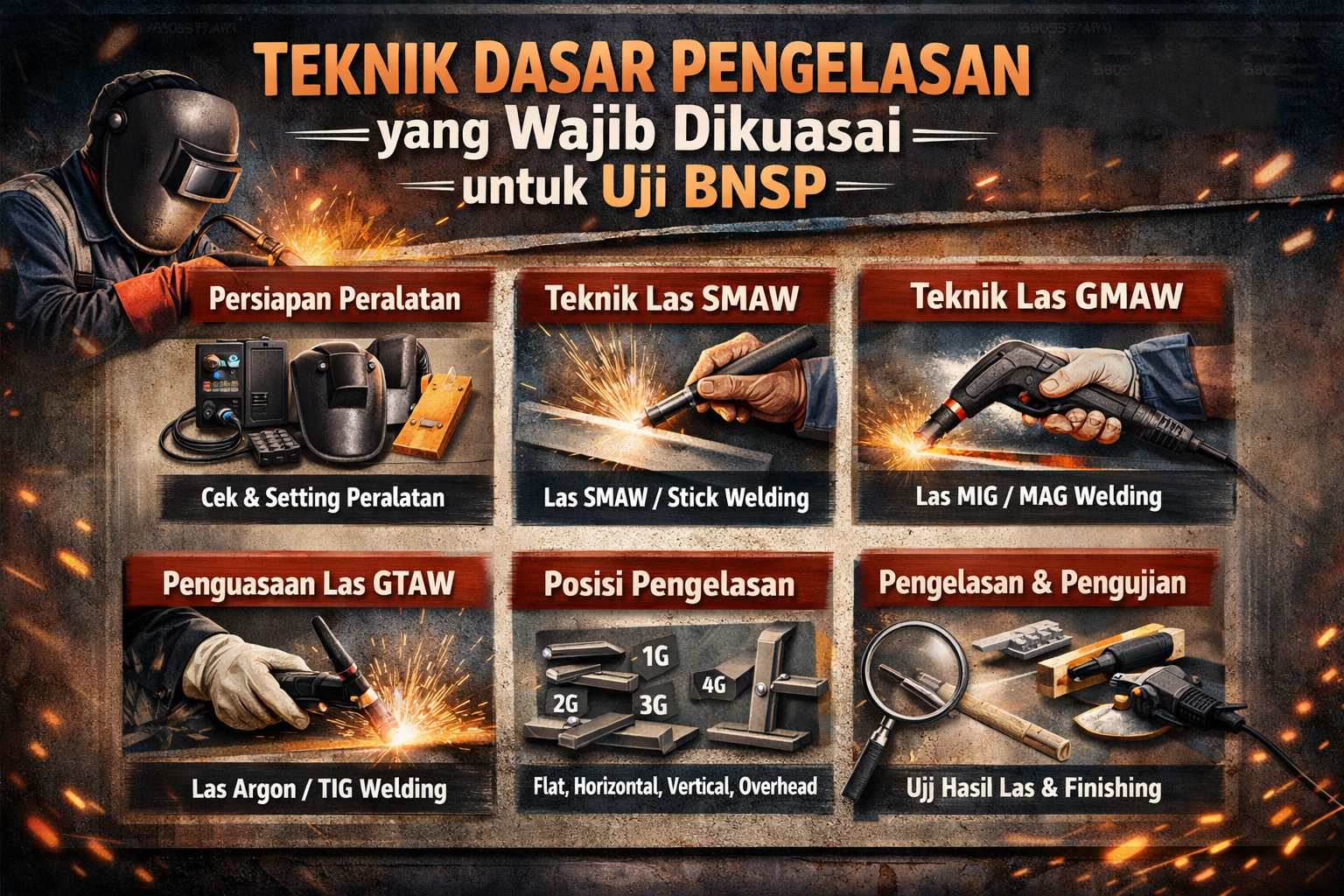 Teknik Dasar Pengelasan yang Wajib Dikuasai untuk Uji BNSP