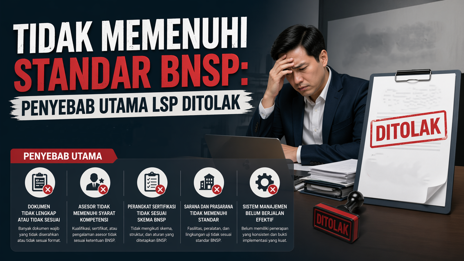 Tidak Memenuhi Standar BNSP: Penyebab Utama LSP Ditolak