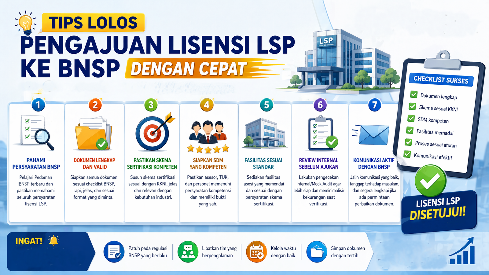 Tips Lolos Pengajuan Lisensi LSP ke BNSP dengan Cepat