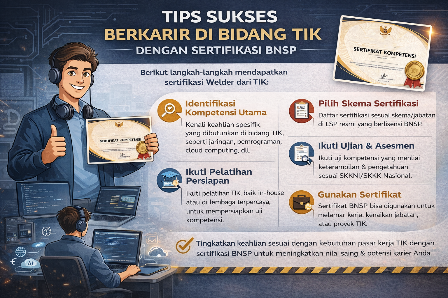 Tips Sukses Berkarir di Bidang TIK dengan Sertifikasi BNSP