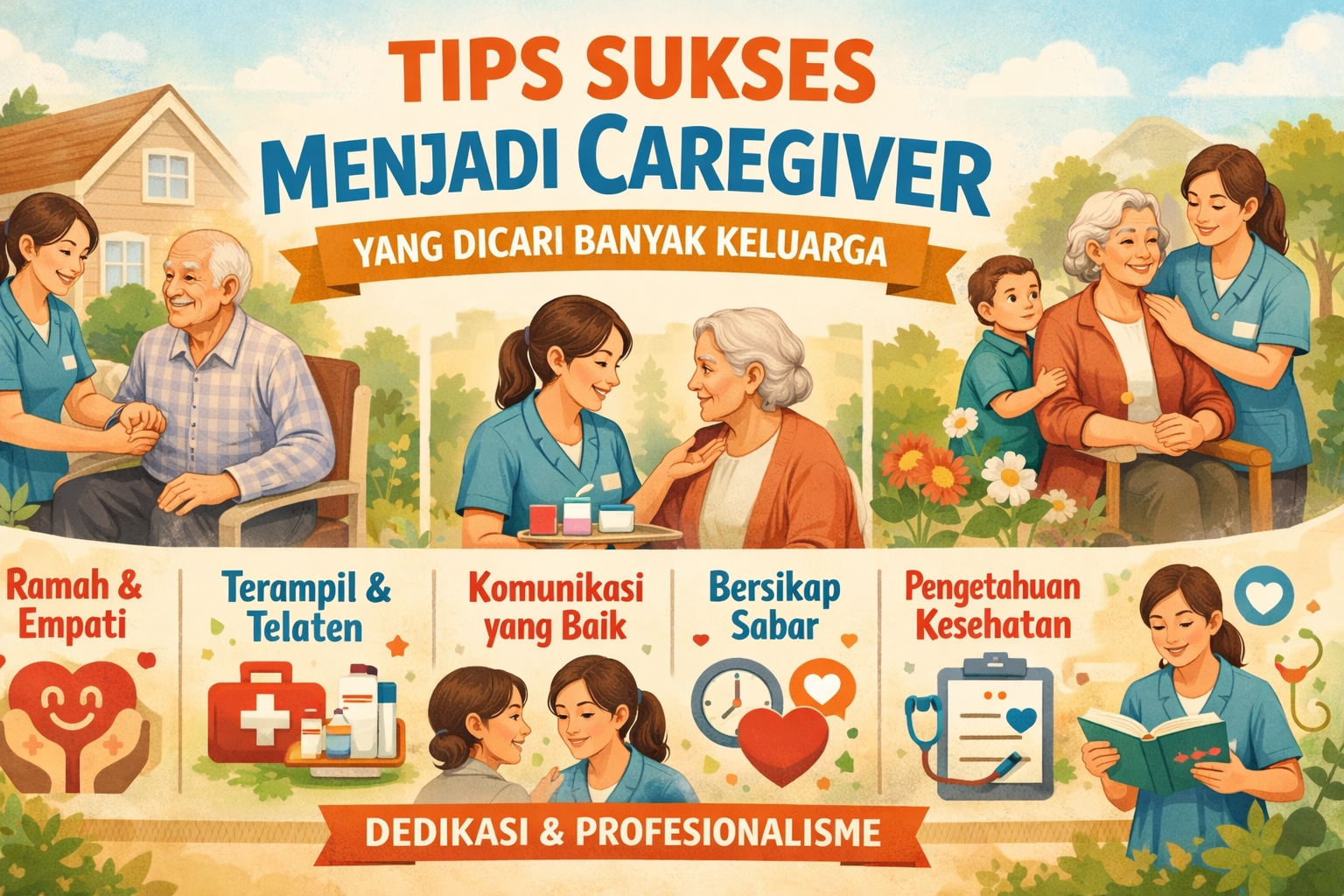 Tips Sukses Menjadi Caregiver yang Dicari Banyak Keluarga