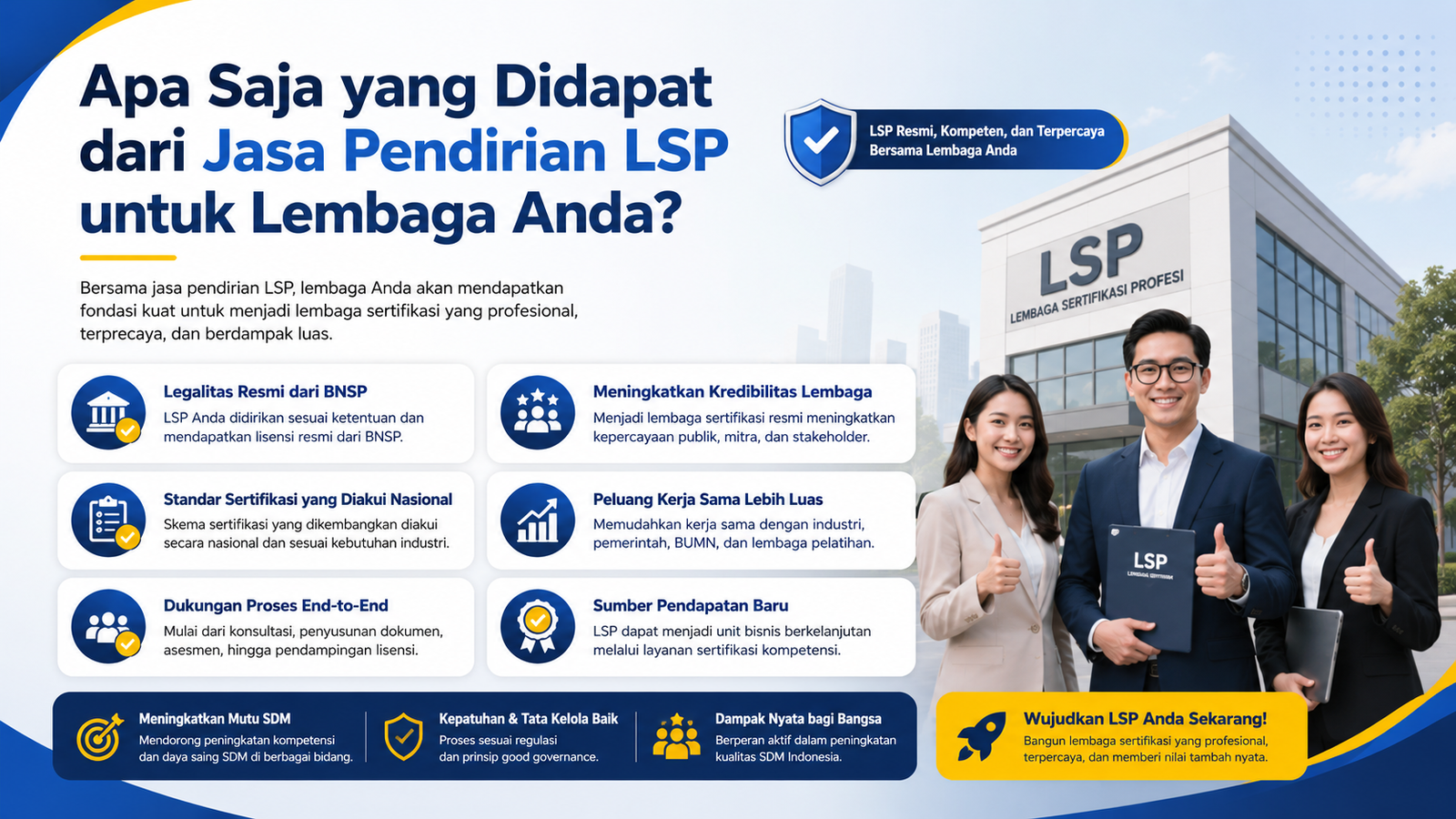 Apa Saja yang Didapat dari Jasa Pendirian LSP untuk Lembaga Anda - Konsultan Pendirian LSP dan LPK Apa Saja yang Didapat dari Jasa Pendirian LSP untuk Lembaga Anda