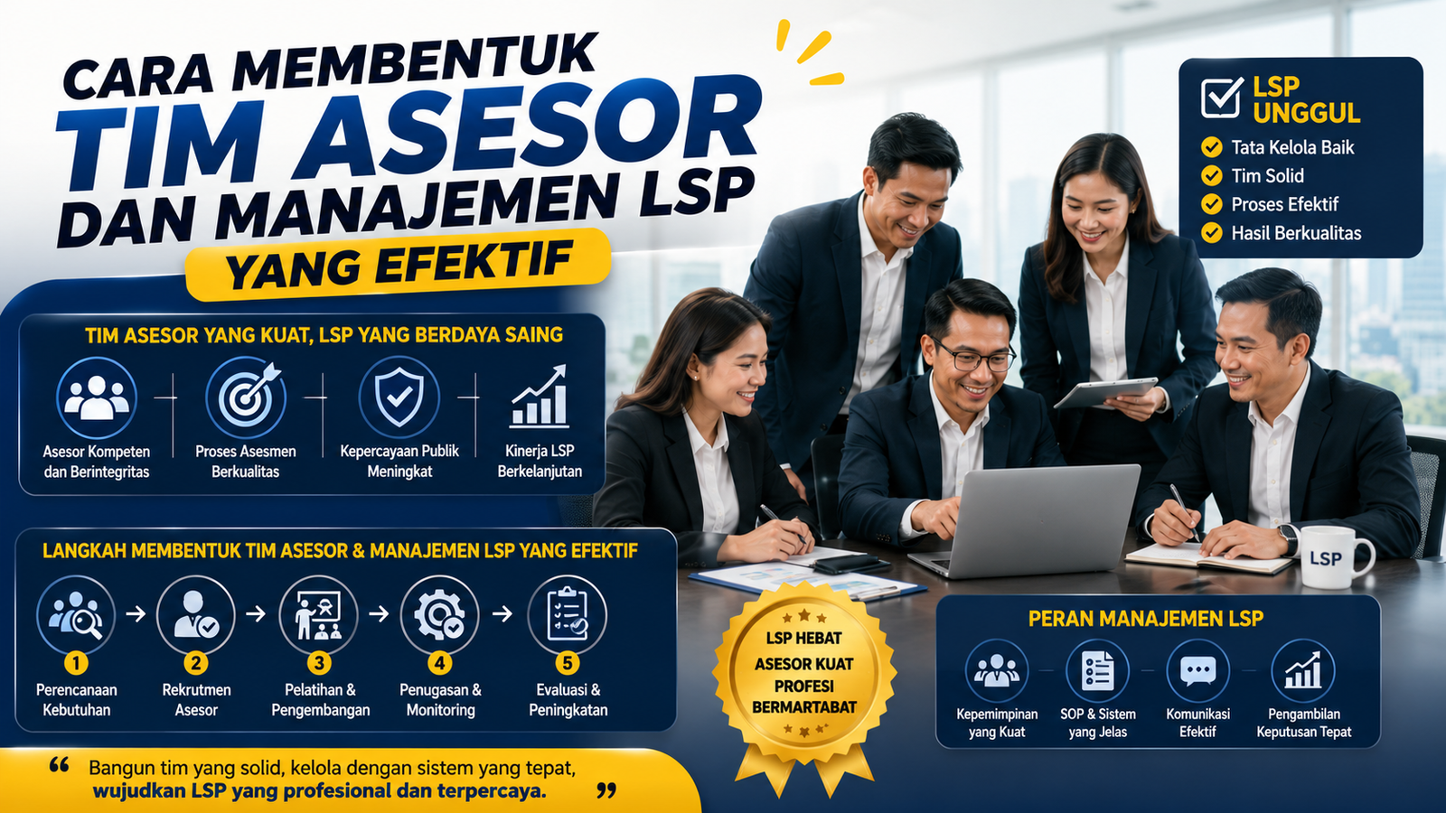 Cara Membentuk Tim Asesor dan Manajemen LSP yang Efektif