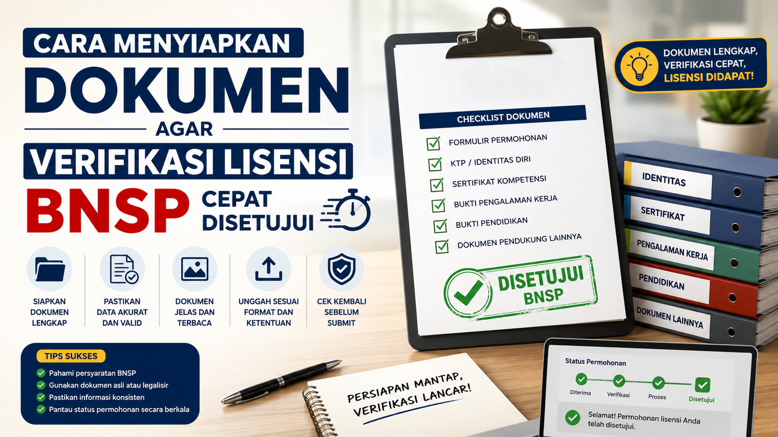 Cara Menyiapkan Dokumen agar Verifikasi Lisensi BNSP Cepat Disetujui