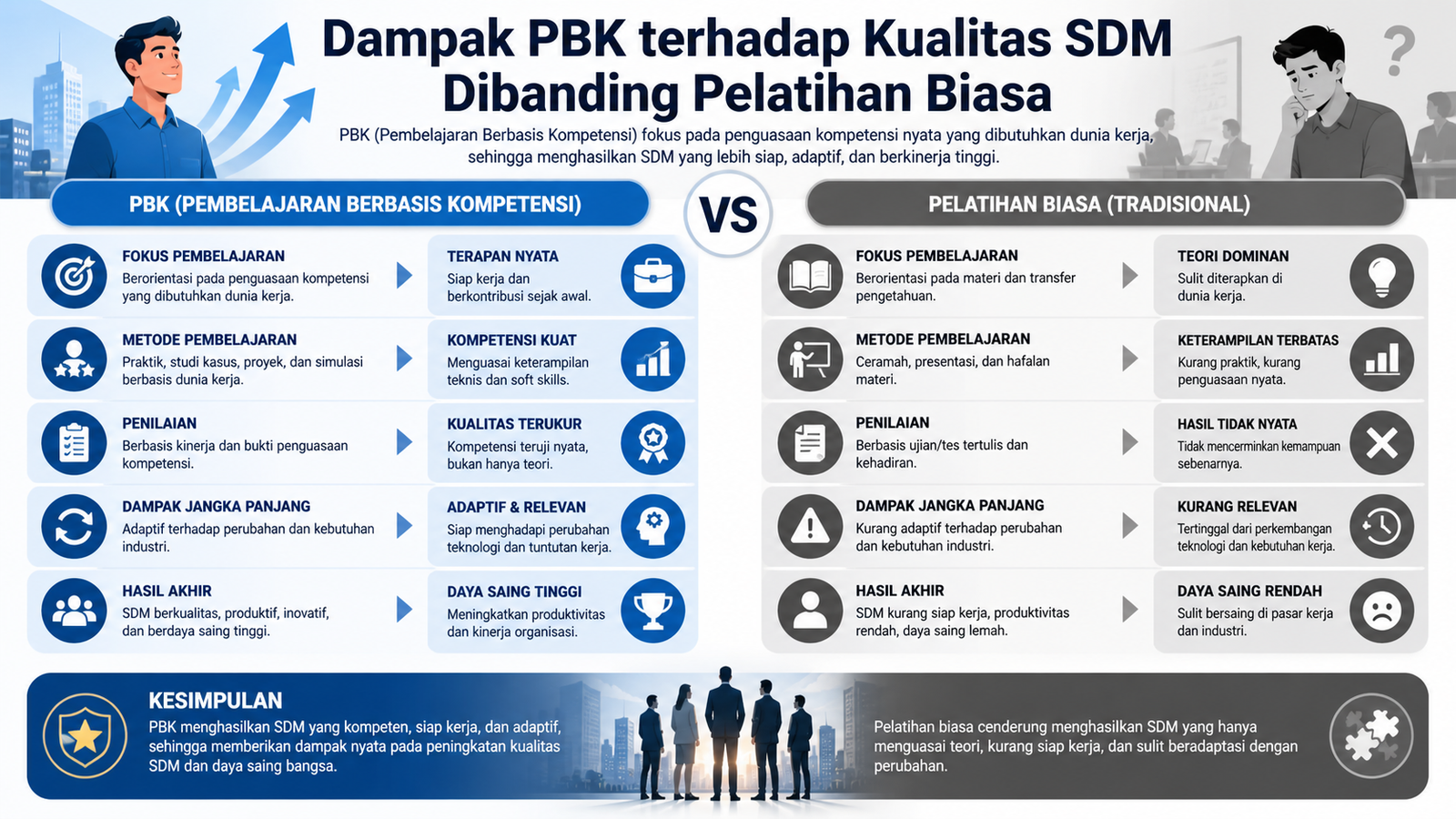 Dampak PBK terhadap Kualitas SDM Dibanding Pelatihan Biasa