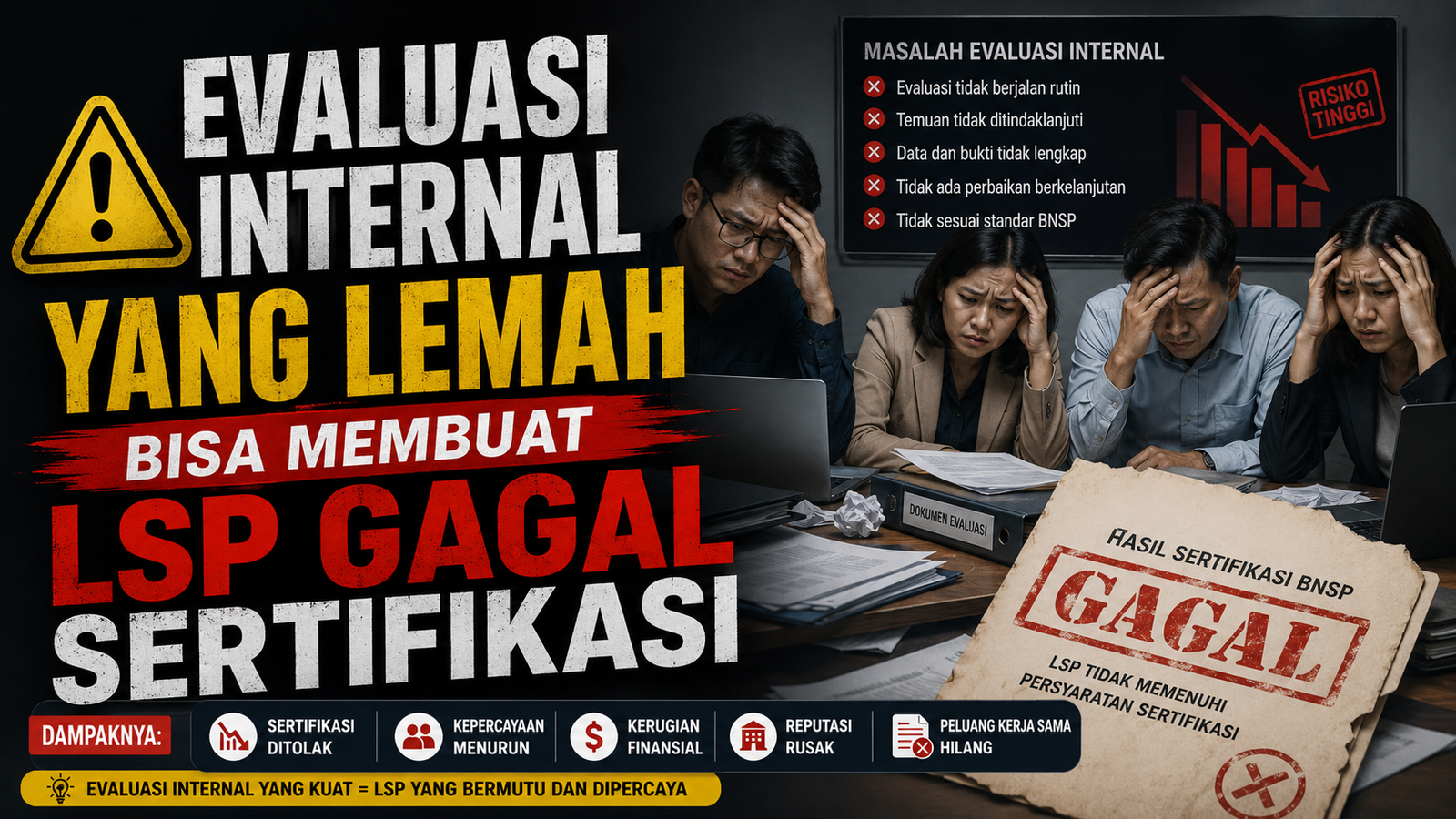 Evaluasi Internal yang Lemah Bisa Membuat LSP Gagal Sertifikasi