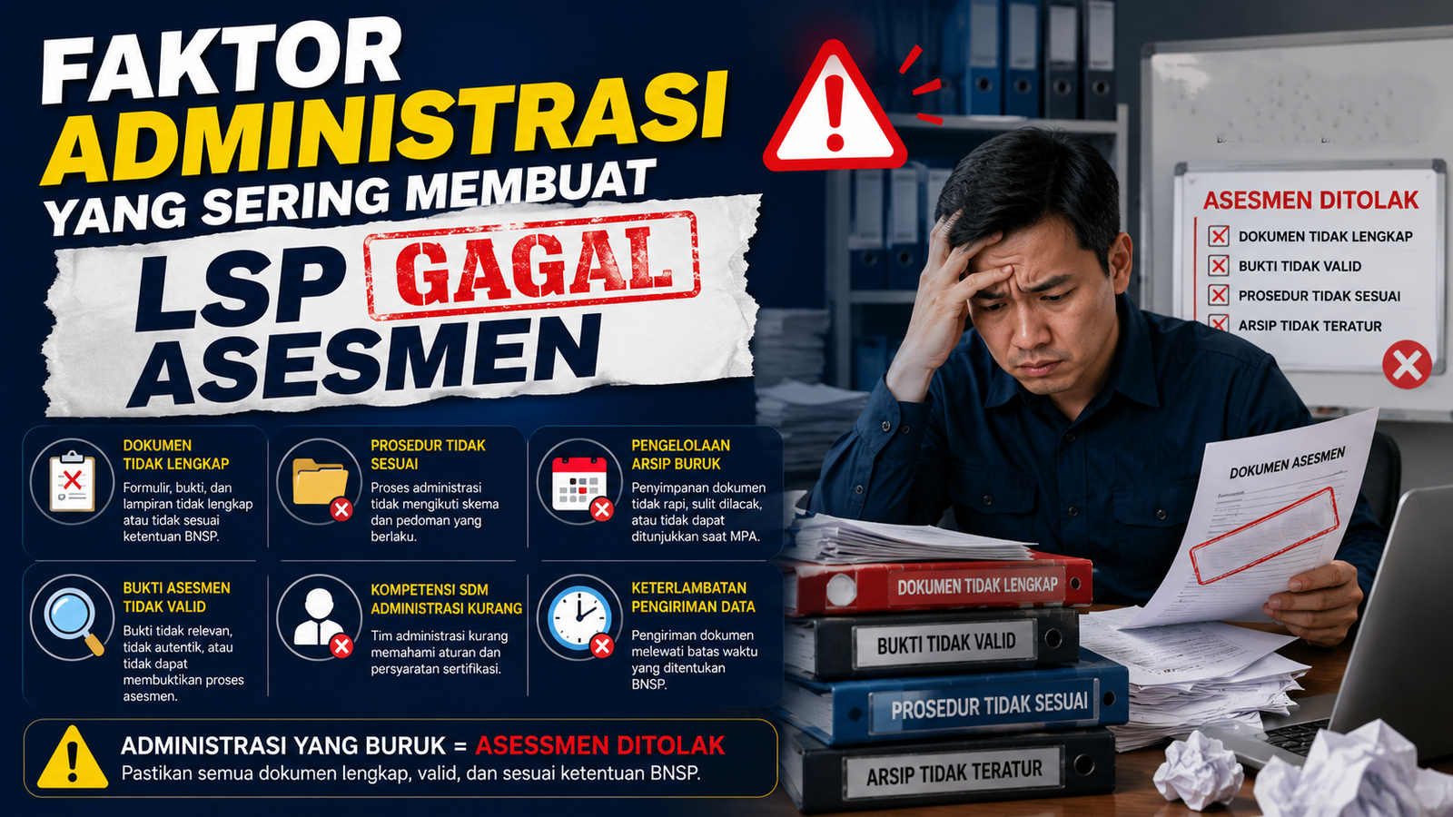 Faktor Administrasi yang Sering Membuat LSP Gagal Asesmen