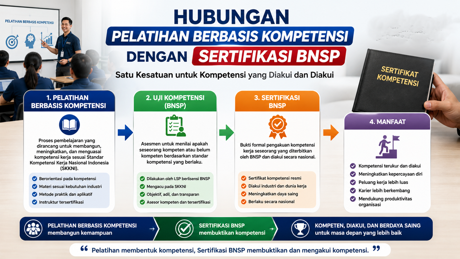 Hubungan Pelatihan Berbasis Kompetensi dengan Sertifikasi BNSP