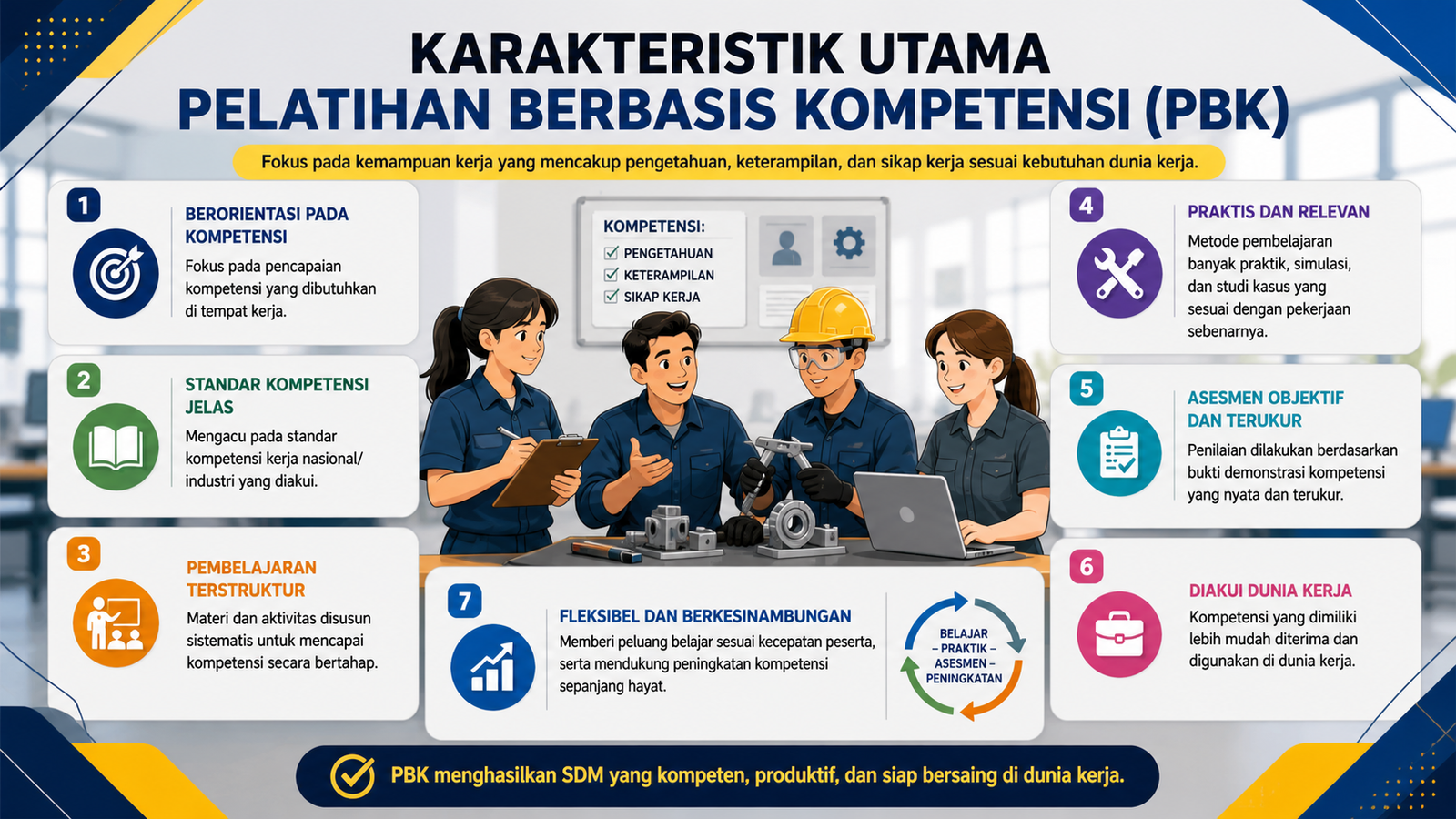 Karakteristik Utama Pelatihan Berbasis Kompetensi PBK