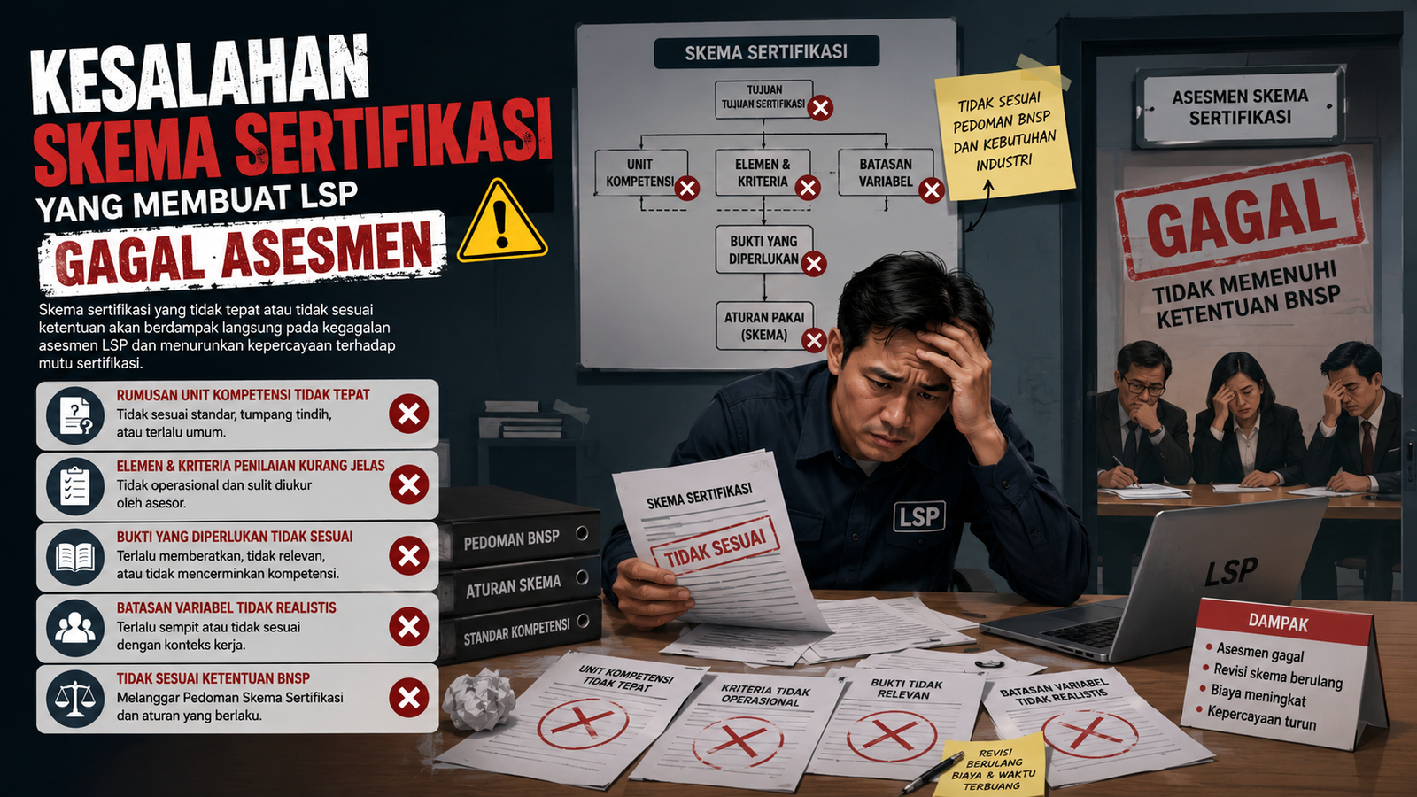 Kesalahan Skema Sertifikasi yang Membuat LSP Gagal Asesmen