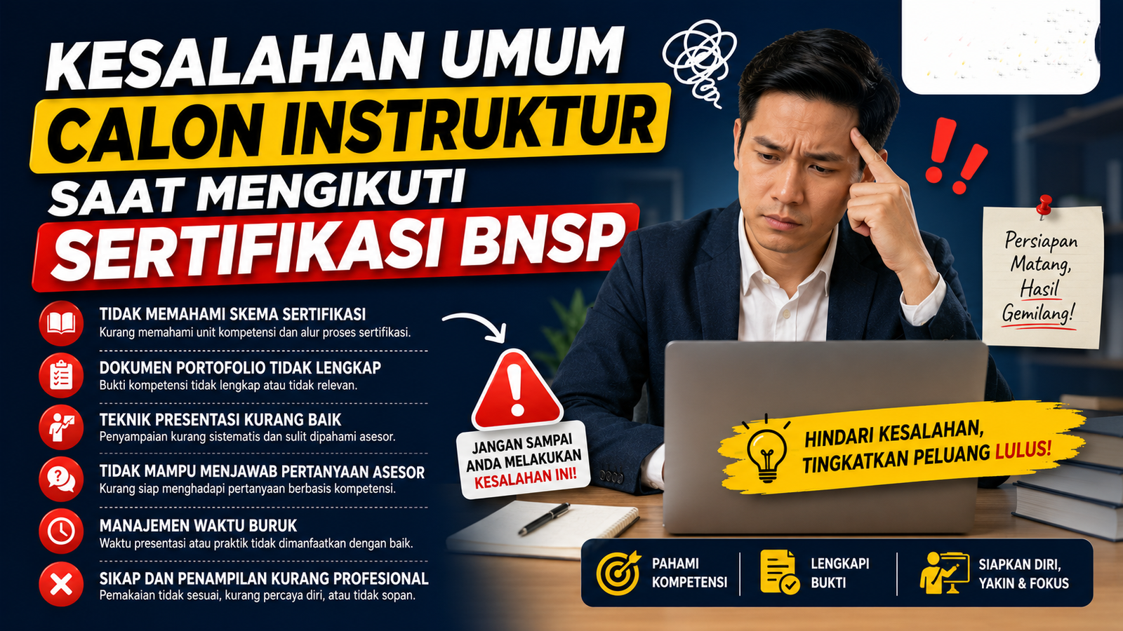 Kesalahan Umum Calon Instruktur Saat Mengikuti Sertifikasi BNSP