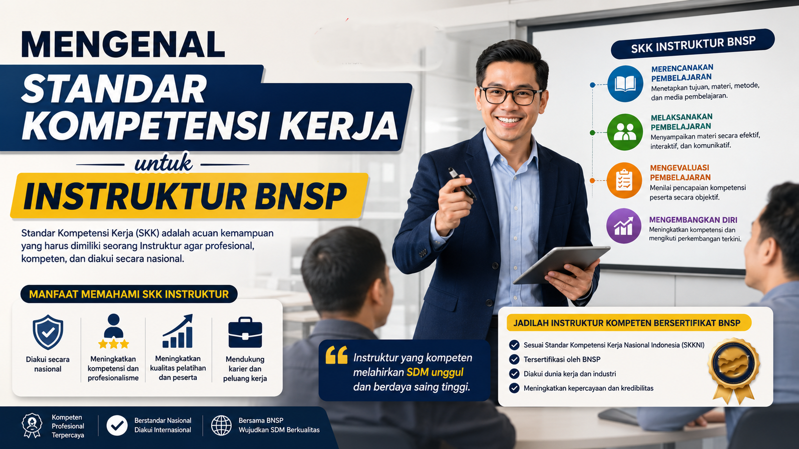 Mengenal Standar Kompetensi Kerja untuk Instruktur BNSP