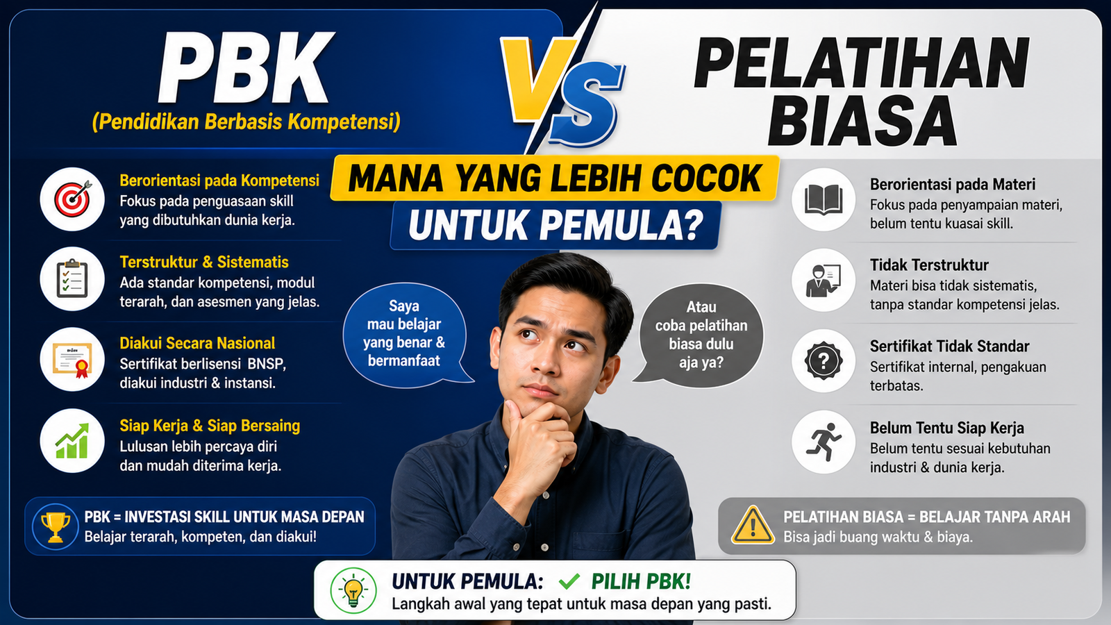 PBK vs Pelatihan Biasa Mana yang Lebih Cocok untuk Pemula