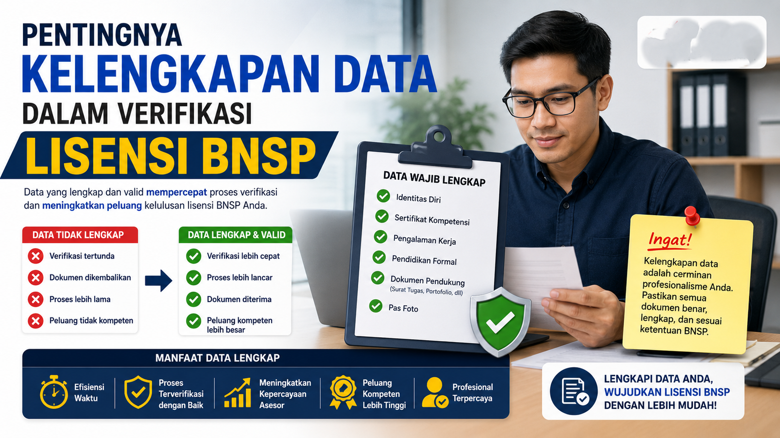 Pentingnya Kelengkapan Data dalam Verifikasi Lisensi BNSP