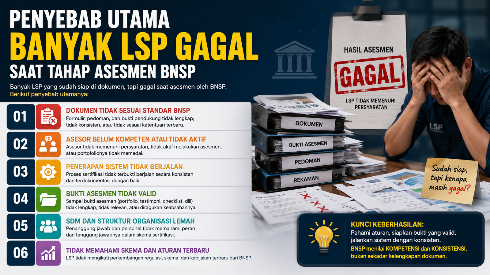 Penyebab Utama Banyak LSP Gagal Saat Tahap Asesmen BNSP