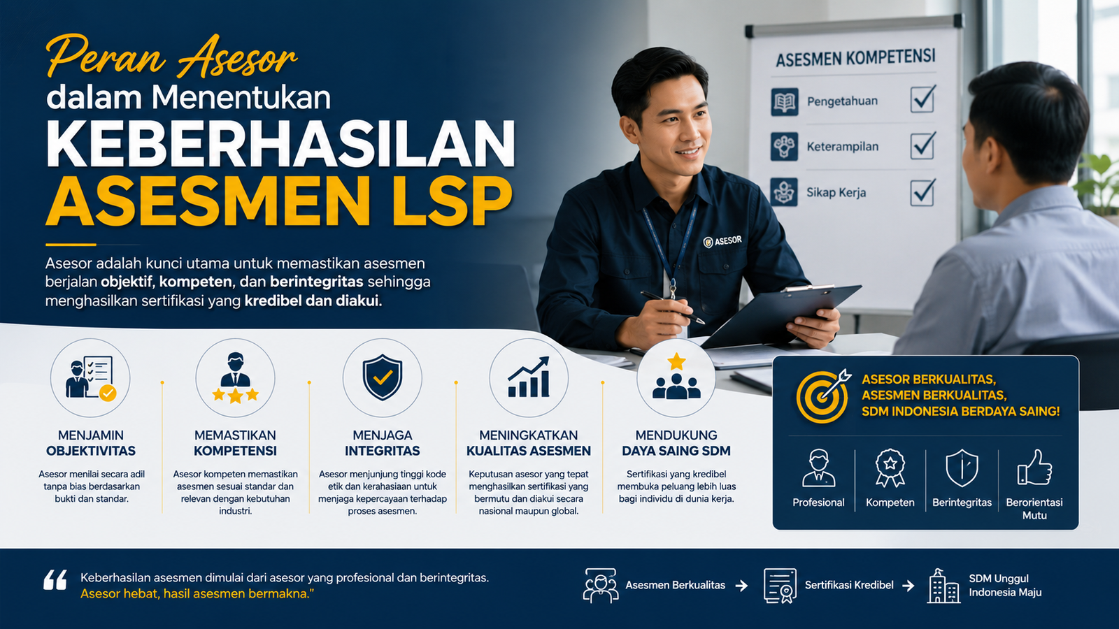 Peran Asesor dalam Menentukan Keberhasilan Asesmen LSP