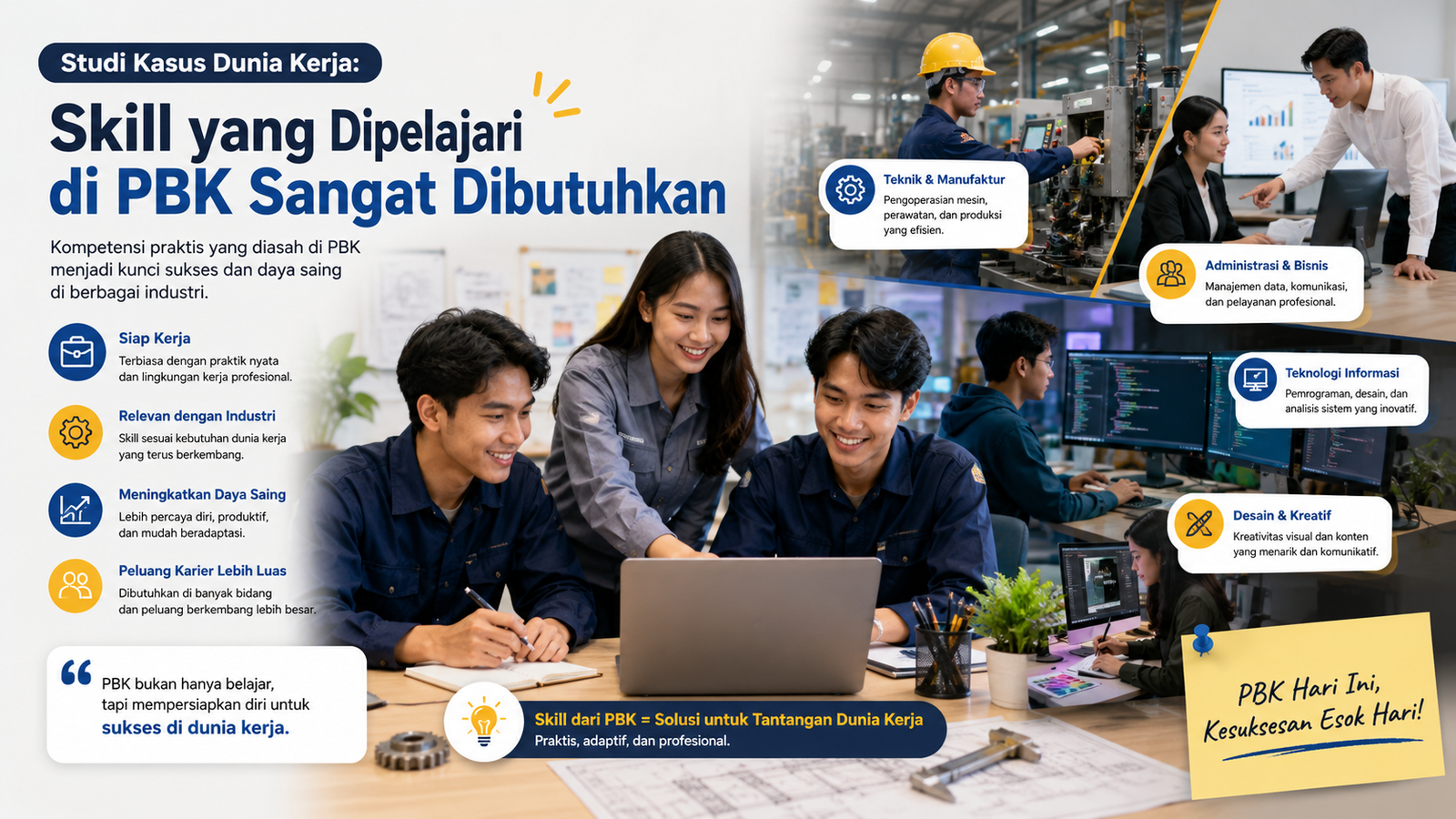 Studi Kasus Dunia Kerja Skill yang Dipelajari di PBK Sangat Dibutuhkan