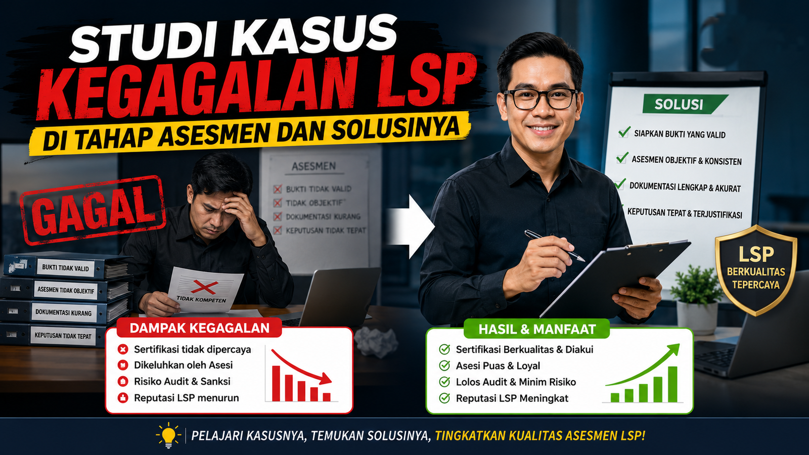 Studi Kasus Kegagalan LSP di Tahap Asesmen dan Solusinya - Konsultan Pendirian LSP dan LPK Studi Kasus Kegagalan LSP di Tahap Asesmen dan Solusinya