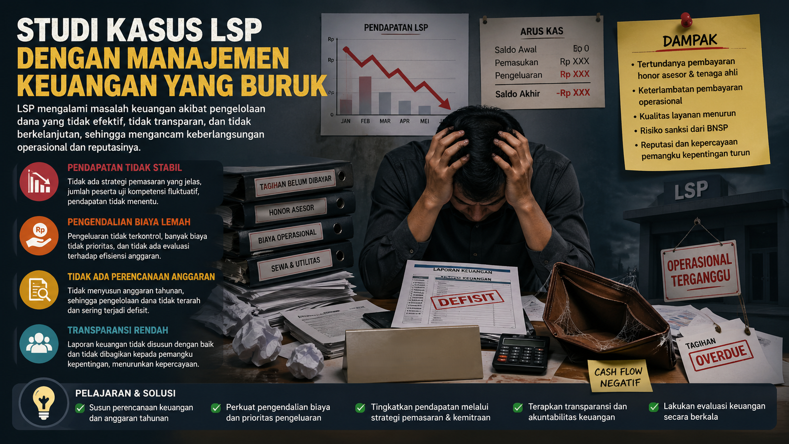 Studi Kasus LSP dengan Manajemen Keuangan yang Buruk